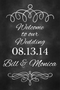 Chalkboard Wedding Welcome Sign