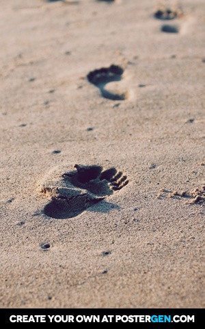Footprints In The Sand Print