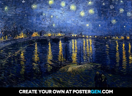 Vincent van Gogh - Starry Night Over the Rhone Print