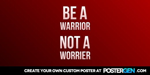 Custom Be A Warrior Twitter Cover Maker