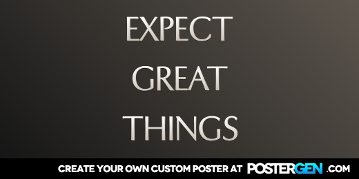 Custom Expect Great Things Twitter Cover Maker