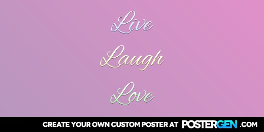 Custom Live Laugh Love Twitter Cover Maker