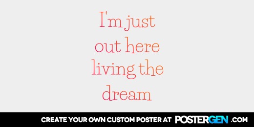 Custom Living The Dream Twitter Cover Maker