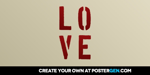 Custom Love Stencil Twitter Cover Maker