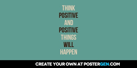 Custom Think Positive Twitter Cover Maker