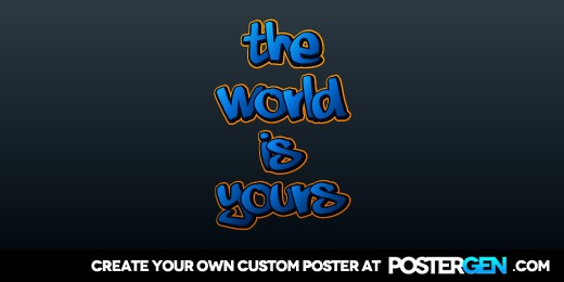 Custom World Is Yours Twitter Cover Maker