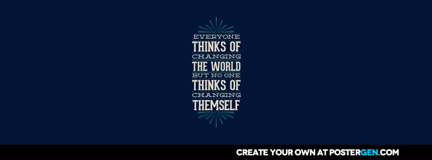 Custom Changing The World Facebook Cover Maker