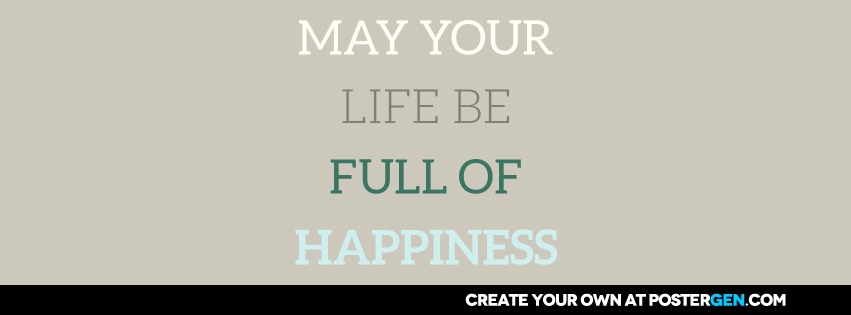 Custom Happiness Facebook Cover Maker