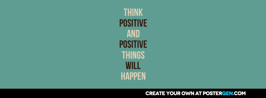 think positive facebook cover