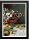 Claude Monet - Still Life with Flowers and Fruit Print