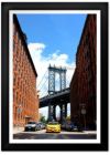 Taxi With Manhattan Bridge Print