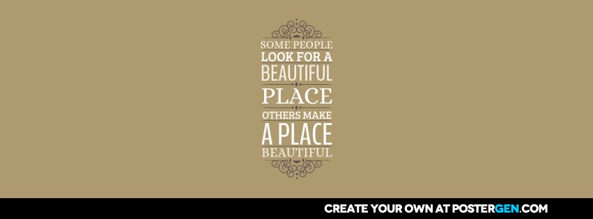 Custom Beautiful Place Facebook Cover Maker