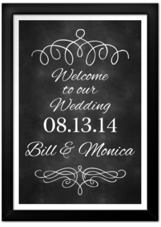 Chalkboard Wedding Welcome Sign